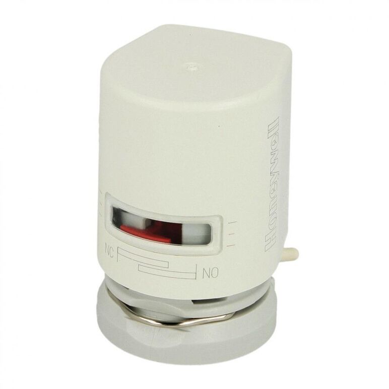 Servomotor electric mt4-230-nc, 90n,alimentare 230v ,lungime cablu 1000 mm, compatibil pentru robineti termici sau distribuitor cu racordare m30 x 1.5mm; ip 44; indicator de pozitie rosu, timp de inchidere completa 4 min,,  Termostate calorifer | electropc.ro