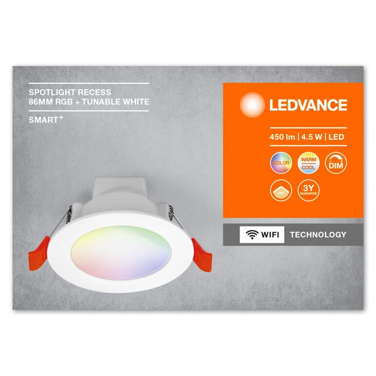Smart wifi sp 86mm 100deg rgbtw wt ledv,  Corpuri de iluminat inteligente pentru interior | electropc.ro
