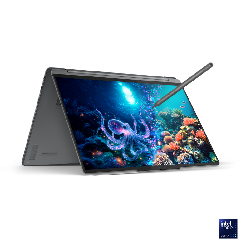 Laptop lenovo yoga 9 2-in-1 14ill10, 14" 2.8k wqxga+ (2880x1800) oled 1100nits (peak) / 500nits (typical) glossy / anti-fingerprint, 100% dci- p3, 120hz, eyesafe®, dolby vision®, displayhdr™ true black 1000, glass, touch, intel® core™ ultra 7 258v, 8c (4p,  Laptopuri | electropc.ro