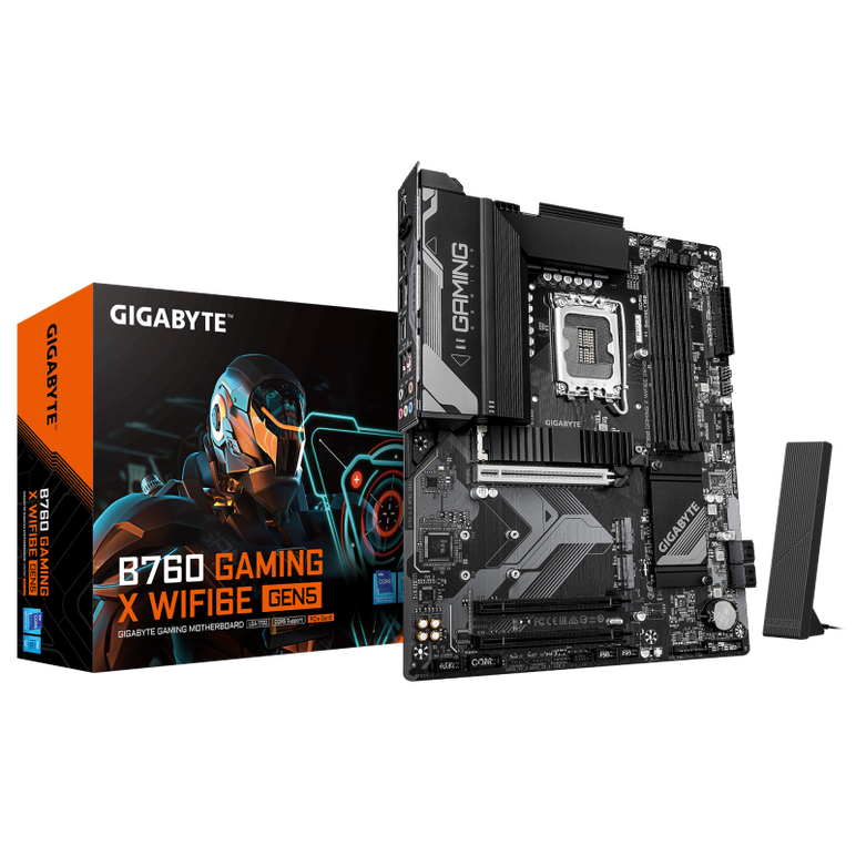 Placa de baza gigabyte b760 gaming x wifi6e gen5 lga1700, 4x ddr5, 1x dp 1x hdmi, 1x pcie 5.0 x16 2x pcie 3.0 x16, 3x m.2, 4x sata 6gb/s, atx,  Placi de baza | electropc.ro