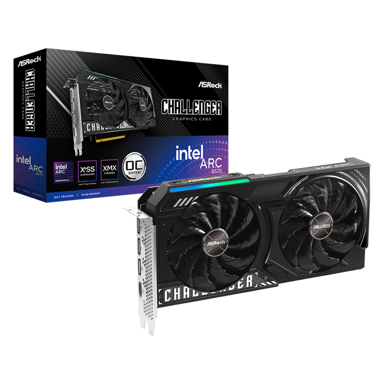 Placa video asrock intel arc b570 challenger 10gb oc gddr6 160 bit,  Placi video | electropc.ro