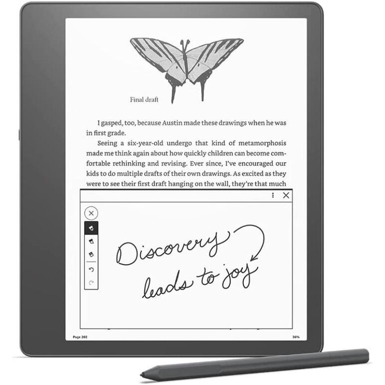 Tableta epaper amazon kindle scribe, ecran 10.2", 300 ppi, premium pen inclus, 16gb, wi-fi (gri),  Tablete grafice | electropc.ro