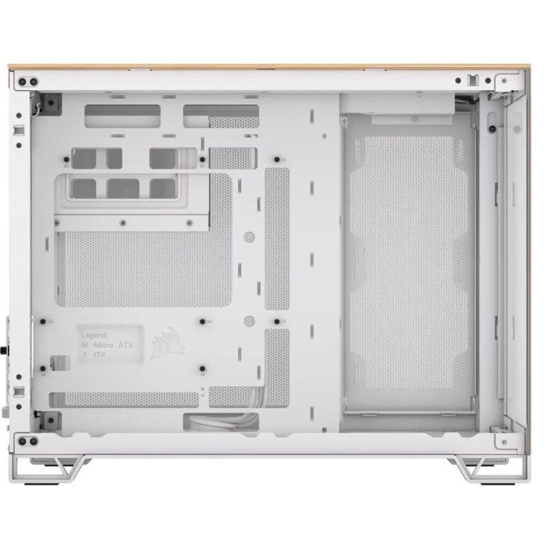 Carcasa corsair 2500x micro atx dual chamber white/bamboo wood,  Carcase | electropc.ro