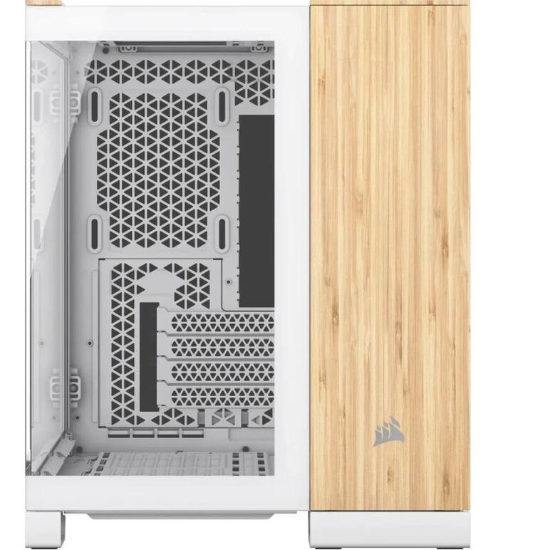 Carcasa corsair 2500x micro atx dual chamber white/bamboo wood,  Carcase | electropc.ro
