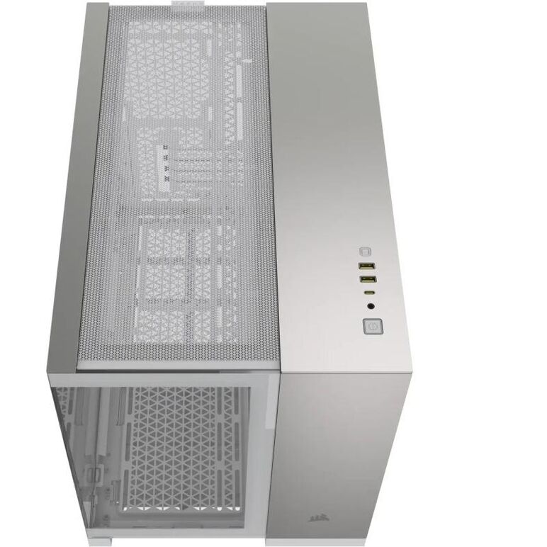 Carcasa corsair 2500x micro atx dual chamber white/satin gray aluminium,  Carcase | electropc.ro