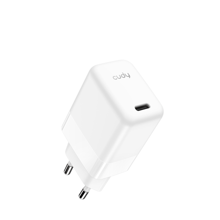 Cudy 30w usb-c charger, gan, 1 usb-c port, qc+pd 3.0, eu plug, for iphone 12 series and above, galaxy, ipad, macboook air and more,  Incarcatoare telefoane | electropc.ro