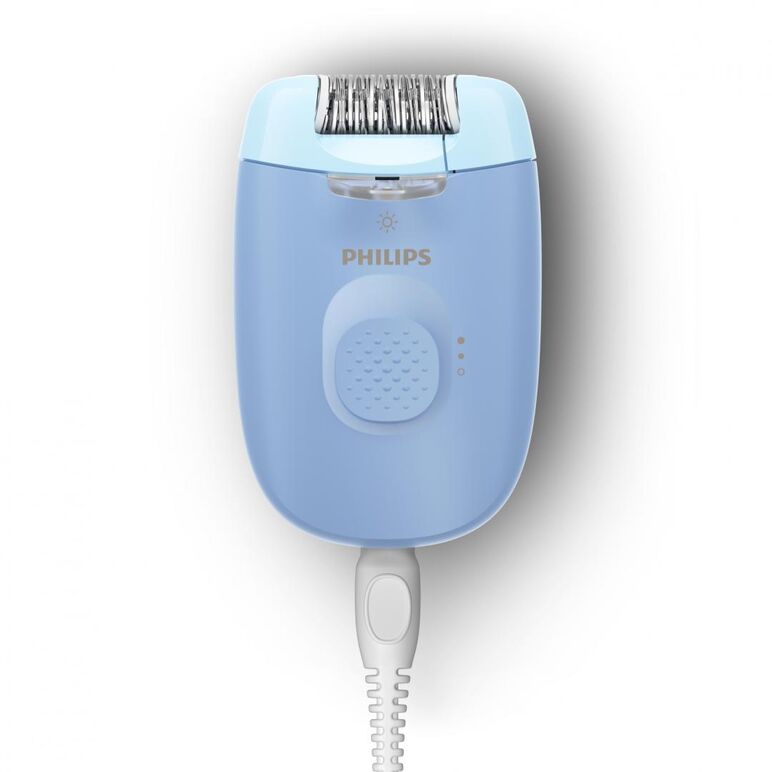 Epilator cu fir philips seria 4000 bre247/00, 2 viteze, 4 accesorii, retea, albastru, l x a x i (mm) 50x120x145,  Epilatoare | electropc.ro