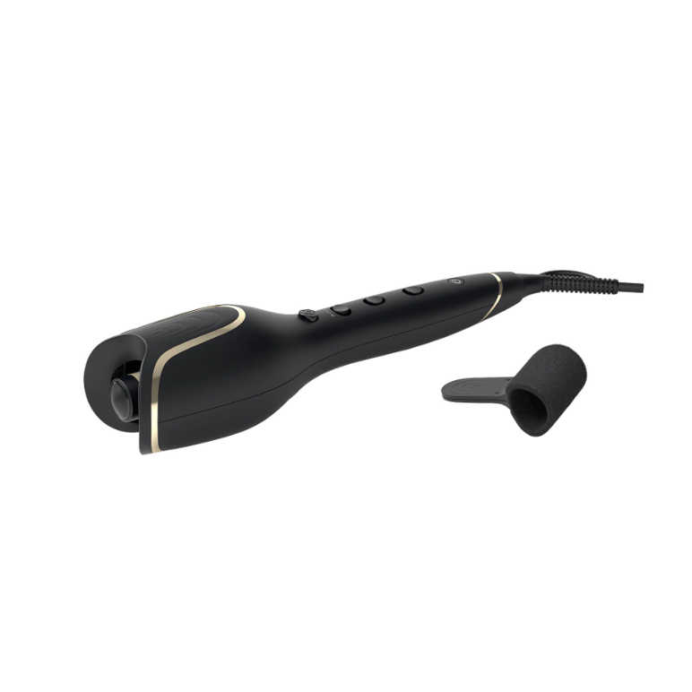 Ondulator automat philips stylecare prestige bhb876/00, invelis ceramic protector cu infuzie de cheratina, selector de temperatura: 210°c  190°c si 170°c , sistem de ondulare inteligenta, negru, l x a x i (mm) 110x350x150,  Ondulatoare | electropc.ro