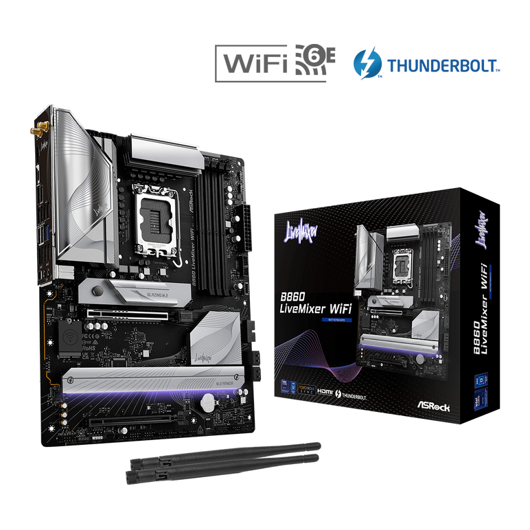 Placa de baza asrock b860 livemixer wifi lga1851,  Placi de baza | electropc.ro