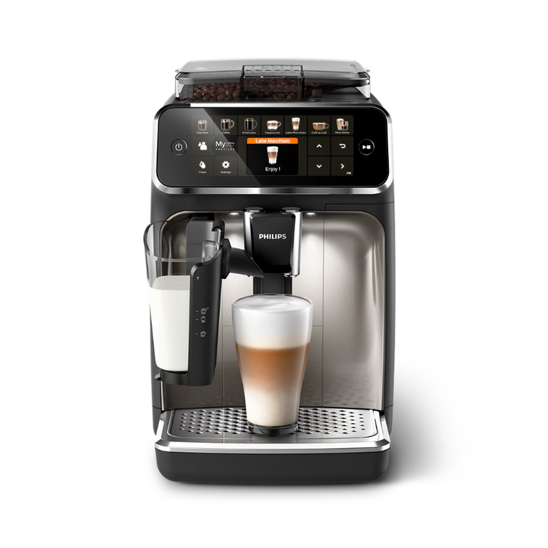 Espressor automat philips lattego seria 5400 ep5447/90, 1.8l, 1500w, 15 bar, negru/argintiu,  Espressoare | electropc.ro