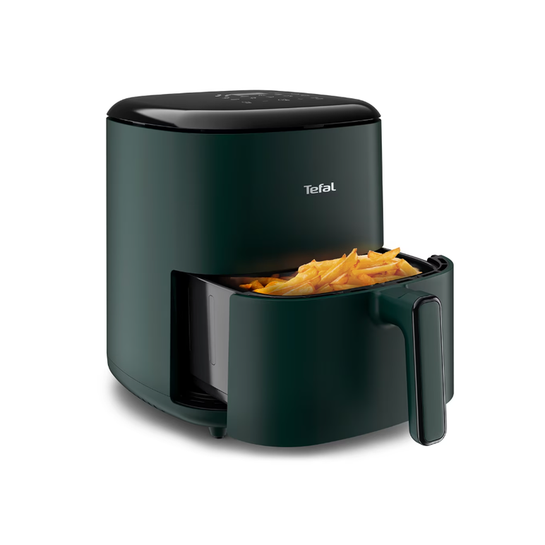 Friteuza cu aer cald tefal easy fry max ey245310, capacitate 5l, 1500 w, 10 programe automate, ecran tactil, vas detasabil antiaderent, oprire automata, carte de retete inclusa, verde,  Friteuze | electropc.ro