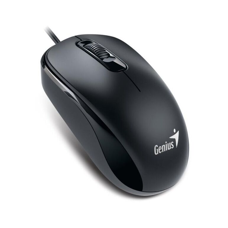 Mouse genius dx-110, pc sau nb, cu fir, usb-c, optic, 1200 dpi, butoane/scroll 3/1, cablu 1.5m, negru,  Mouse | electropc.ro