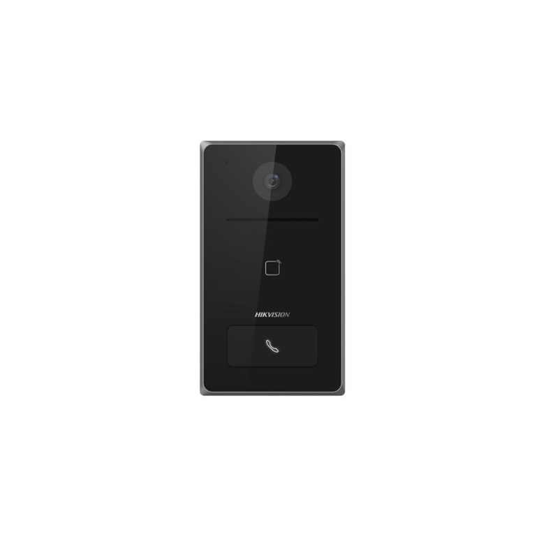 Post de exterior videointerfon ingropat ip hikvision ds-kv6133-wme1/fl; wifi; 1 x buton de apelare( pentru o singura familie- permite apelarea a mai multor monitoare de interior); camera video 2mp true wdr ( unghi vizualizare: horizontal: 129° vertical: 7,  Video | electropc.ro