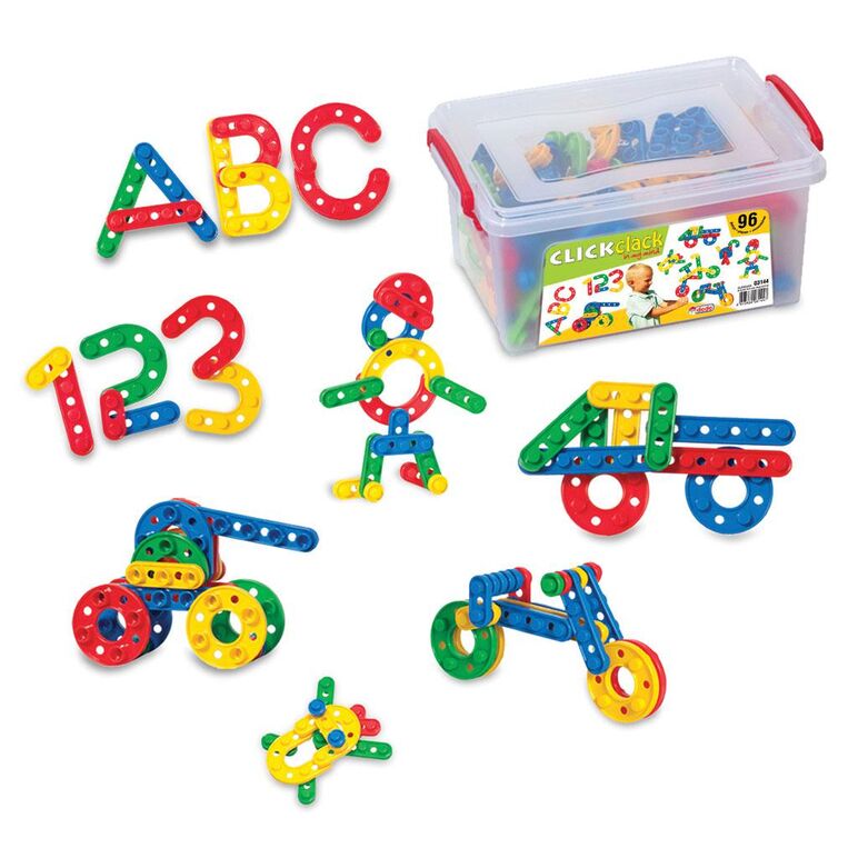 Set constr. puzzle click click, 96 pcs,  Masinute | electropc.ro