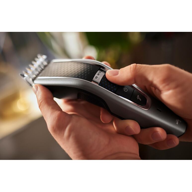 Aparat de tuns philips hairclipper seria 5000 hc5630/15, acumulator, 90 min autonomie, argintiu, l x a x i (mm) 69x193x224,  Aparate de tuns | electropc.ro