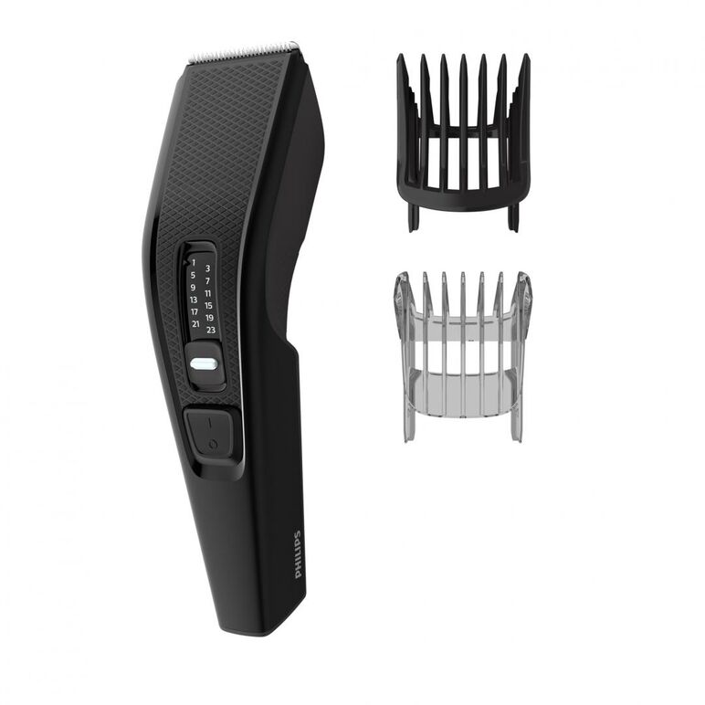 Aparat de tuns philips hc3510/15, pieptene ajustabil, 0.5-23mm, 13 trepte, cu fir, negru, l x a x i (mm) 70x140x224,  Aparate de tuns | electropc.ro