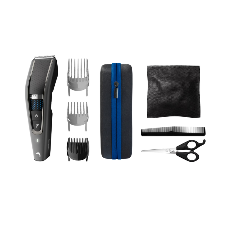 Aparat de tuns philips hc7650/15, 0.5-28 mm, 28 trepte, litiu-ion, lavabil, negru/albastru,  Aparate de tuns | electropc.ro