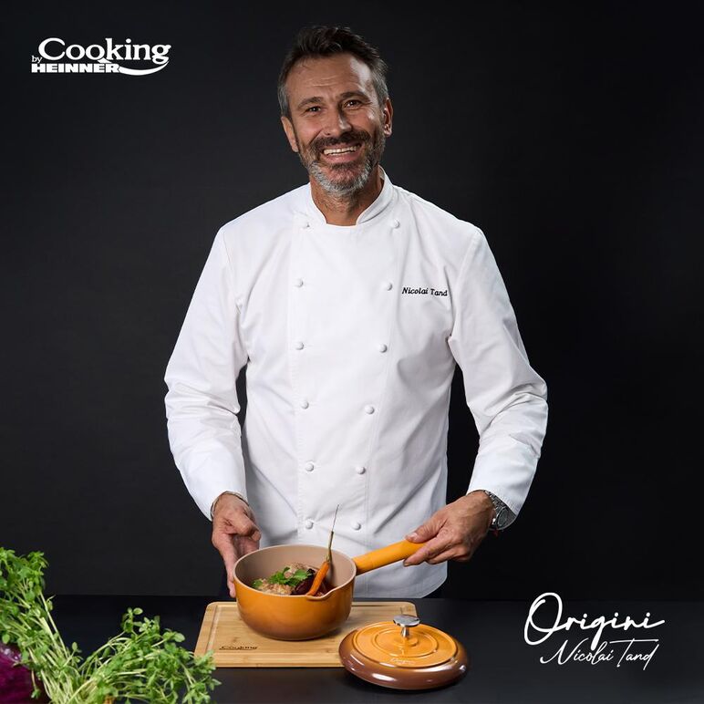 Caserola aluminiu turnat + capac 18x8.5 cm, 1.8 l, nicolai tand, origini, cooking by heinner,  Tavi copt | electropc.ro