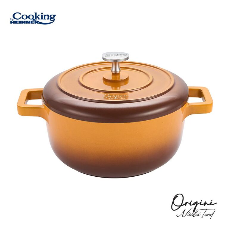Cratita aluminiu turnat + capac 20x10 cm, 2.4l, nicolai tand, origini, cooking by heinner,  Tavi copt | electropc.ro