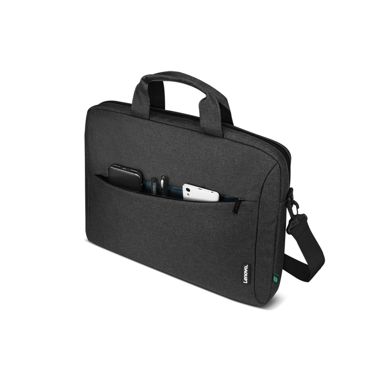 Geanta laptop lenovo topload t210 (eco), 16", negru, functii: rezistenta la apa, tip inchidere: fermoar, material: poliester, dimendiuni (lungime x inaltime x adancime): 390mm x 55mm x 275mm, greutate: 0.456 kg,  Genti laptop | electropc.ro