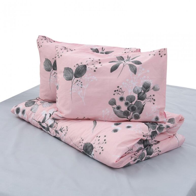 Lenjerie dubla bbc 4 piese, 132tc - rose,  Lenjerii de pat | electropc.ro