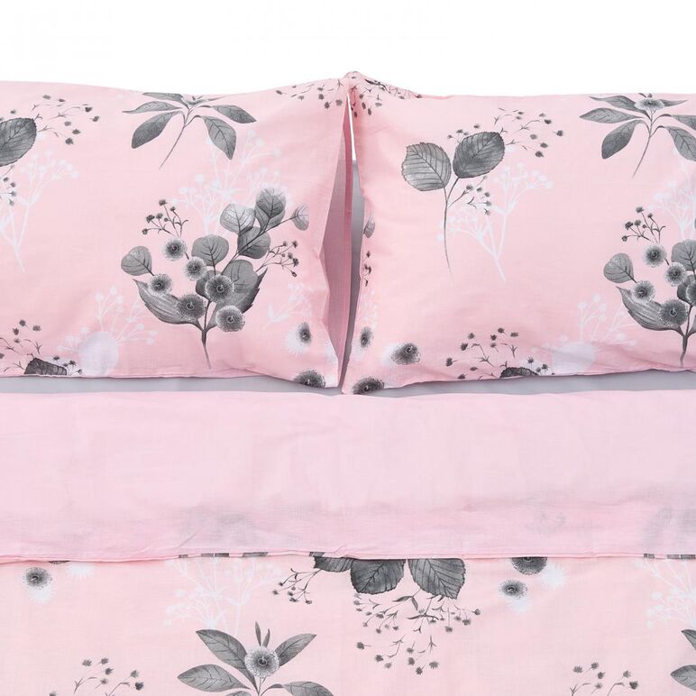 Lenjerie dubla bbc 4 piese, 132tc - rose,  Lenjerii de pat | electropc.ro