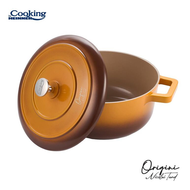 Semioala aluminiu turnat + capac 24x12 cm,3.9l, nicolai tand, origini, cooking by heinner,  Tavi copt | electropc.ro