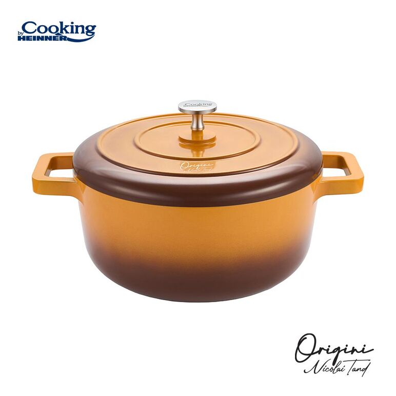 Semioala aluminiu turnat + capac 24x12 cm,3.9l, nicolai tand, origini, cooking by heinner,  Tavi copt | electropc.ro
