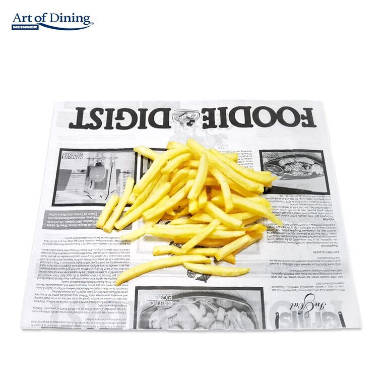 Set 500 bucati hartie impermeabila rezistenta la grasime tip ziar,  200 x 250 mm, art of dining,  Accesorii bucatarie | electropc.ro