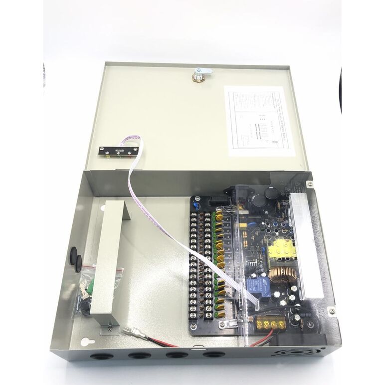 Sursa alimentare 15a carcasa metal 18 canale input voltage: 110v ac~220v ac; output voltage: 12v dc 15a backup battery: support 12v/7ah (not included),  Accesorii | electropc.ro