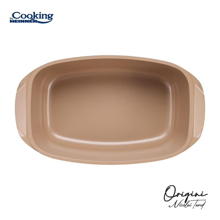 Tava roaster din aluminiu turnat + capac 39 x 22.5 x 11 cm, 5.3l, nicolai tand, origini, cooking by heinner,  Tavi copt | electropc.ro
