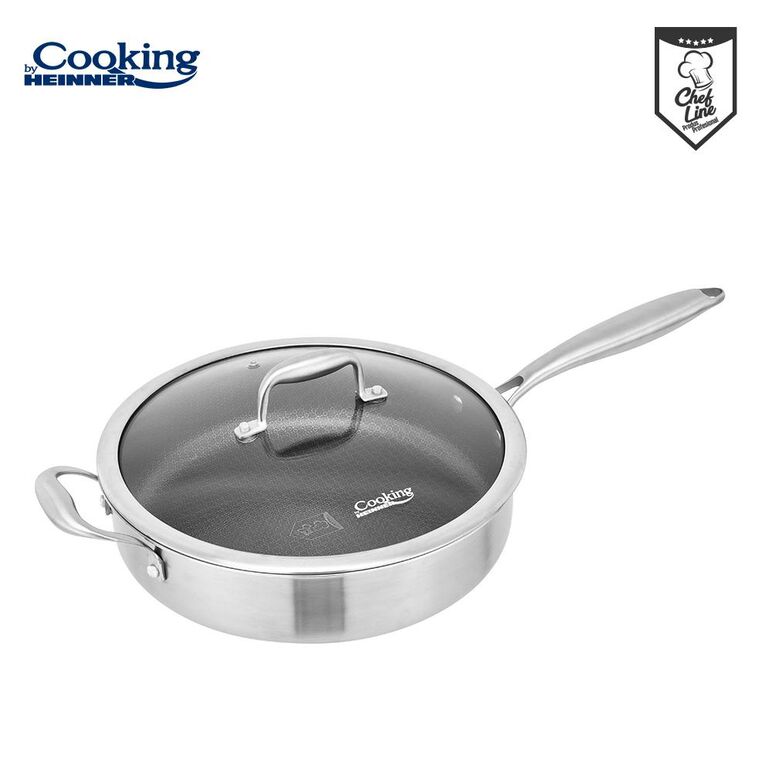 Tigaie adanca+capac, 24x6.5 cm, titanium3, cooking by heiner,  Tigai si seturi | electropc.ro