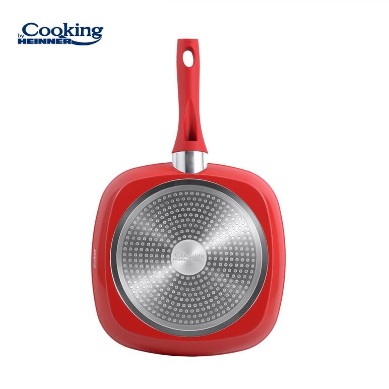 Tigaie grill aluminiu forjat 28x4cm, red stone, cooking by heinner,  Tigai si seturi | electropc.ro