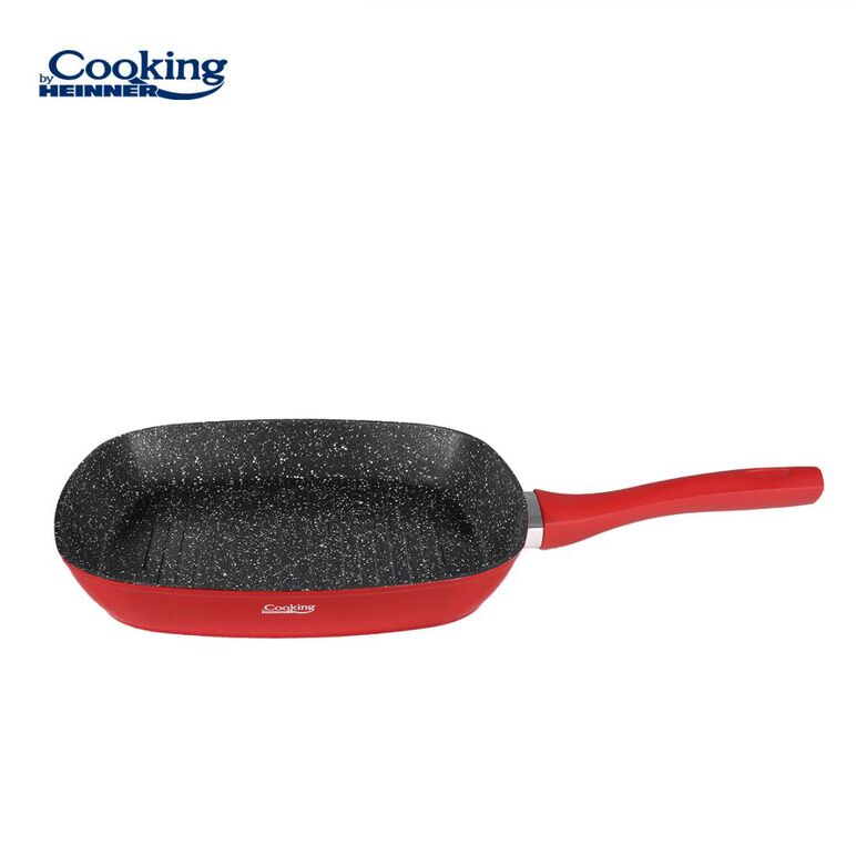 Tigaie grill aluminiu forjat 28x4cm, red stone, cooking by heinner,  Tigai si seturi | electropc.ro