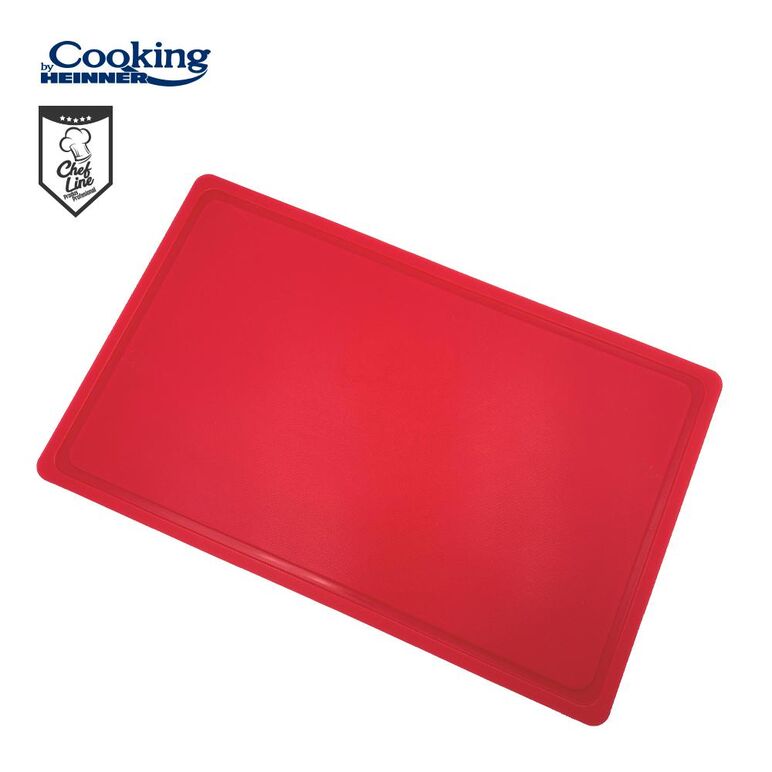 Tocator cu sant haccp gn1/1, 53x32.5x2 cm, rosu, cooking by heinner,  Tocatoare | electropc.ro