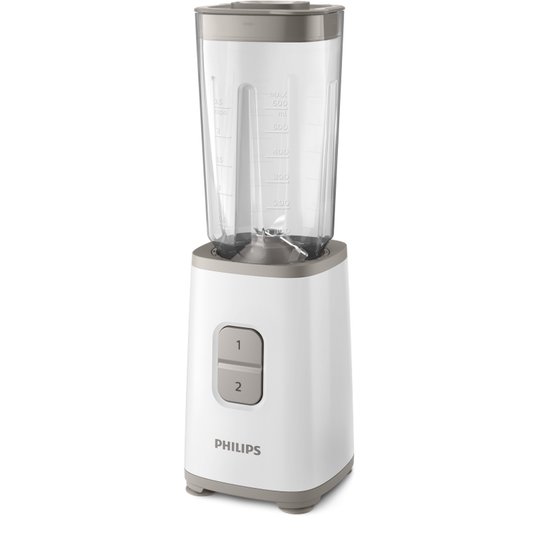 Blender philips daily collection mini hr2602/00, 350 w, recipient 1 l, 2 viteze, alb,  Storcatoare de citrice | electropc.ro