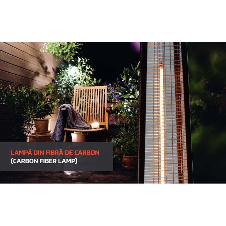 Heinner incalzitor electric vertical cu baza 1500w/ 2000w,  Incalzitoare terasa electrice | electropc.ro