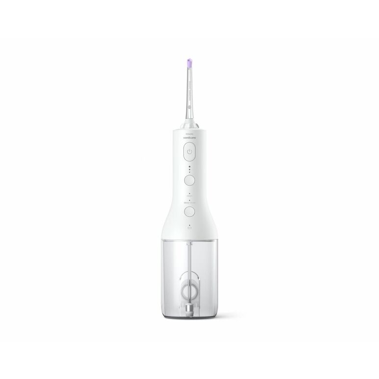 Irigator bucal philips sonicare cordless power flosser 3000 hx3826/31, tehnologie quadstream, portabil, 2 moduri de curatare, 3 niveluri de intensitate , 2 x capete de curatare si 1 x husa trasport, alb, l x a x i (mm) 92x134x247,  Periute electrice de dinti | electropc.ro