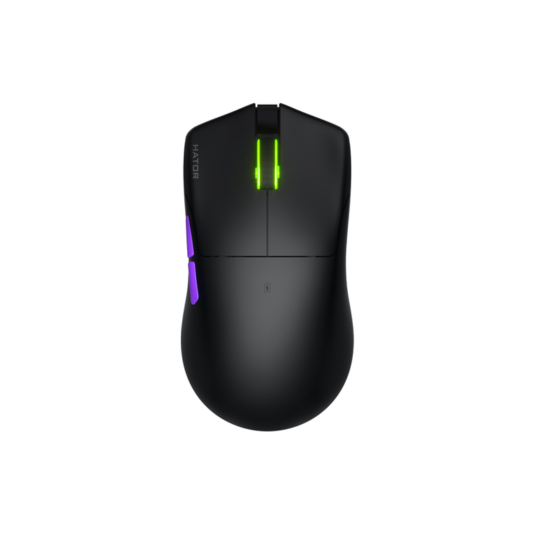 Mouse gaming wireless hator pulsar 3 ultra 8k+4k, polling rate pana la 8000hz, senzor optical pixart paw 3950, rezolutie maxima 30000 dpi, switch hator® optical 100m, side switch kailh 3m, durata de viata baterie in wireless mode pana la 180 de ore, negru,  Mouse | electropc.ro