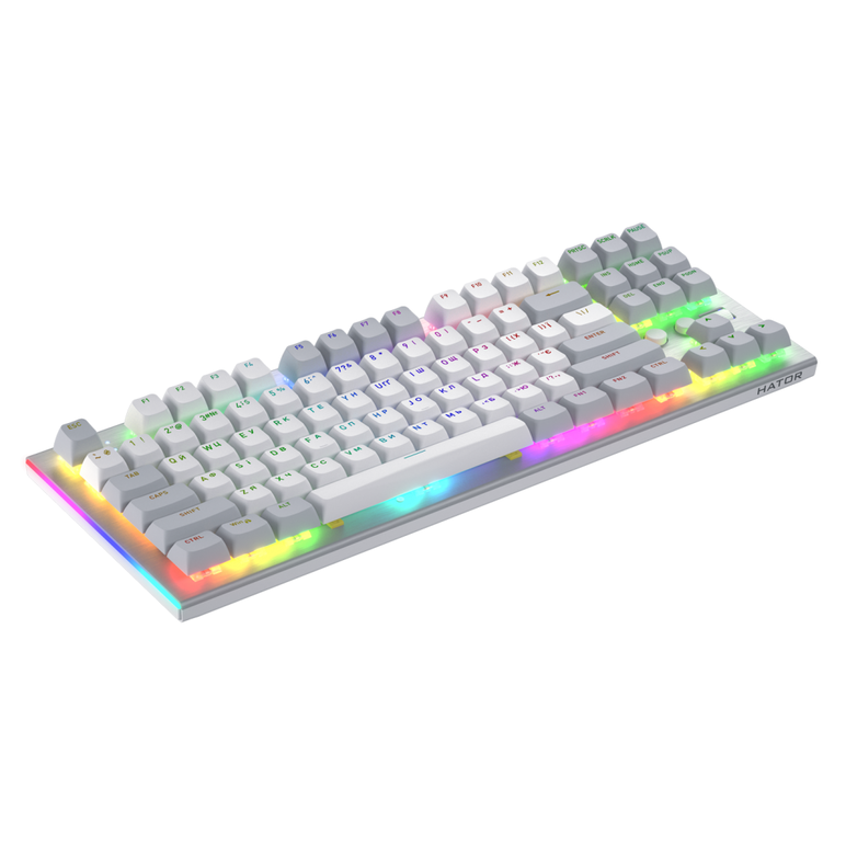 Tastatura mecanica cu fir hator gravity tkl conectivitate usb, polling rate 1000hz, iluminare rgb cu functia de a customiza fiecare tasta individual, tip switch hator aurum orange linear rev.2.0, durata de viata switch 70m de clickuri, material taste abs,,  Tastaturi | electropc.ro