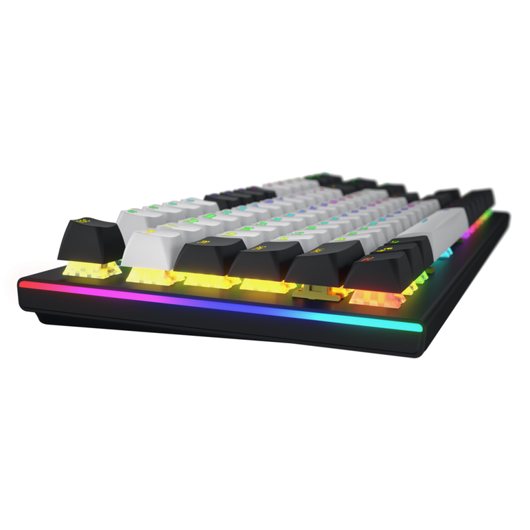 Tastatura mecanica cu fir hator gravity tkl conectivitate usb, polling rate 1000hz, iluminare rgb cu functia de a customiza fiecare tasta individual, tip switch hator aurum orange linear rev.2.0, durata de viata switch 70m de clickuri, material taste abs,,  Tastaturi | electropc.ro