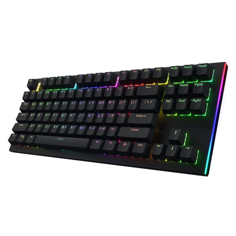 Tastatura mecanica cu fir hator gravity x tkl conectivitate usb, polling rate 1000hz, iluminare rgb cu functia de a customiza fiecare tasta individual, tip switch hator aurum orange linear rev.2.0, durata de viata switch 70m de clickuri, material taste ab,  Tastaturi | electropc.ro