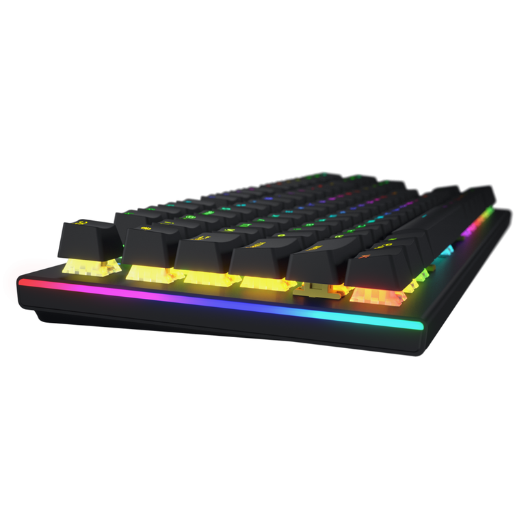 Tastatura mecanica cu fir hator gravity x tkl conectivitate usb, polling rate 1000hz, iluminare rgb cu functia de a customiza fiecare tasta individual, tip switch hator aurum orange linear rev.2.0, durata de viata switch 70m de clickuri, material taste ab,  Tastaturi | electropc.ro