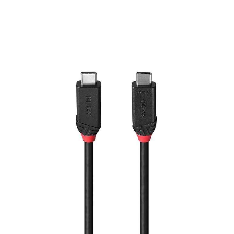 Cablu lindy 2m usb4 240w type c, 40 gbps, black line,  Cabluri periferice | electropc.ro