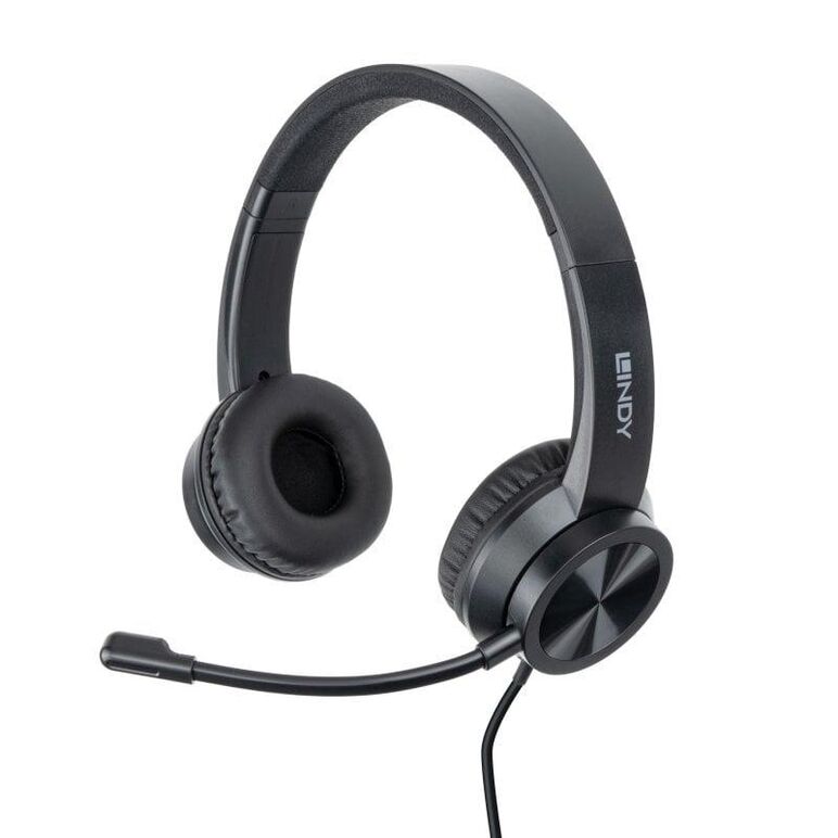Casti lindy office, interfata usb-c, impendanta 32 ohm, nivel sunet < -79dba, frecventa raspuns 20 - 20k hz, negru,  Casti audio | electropc.ro