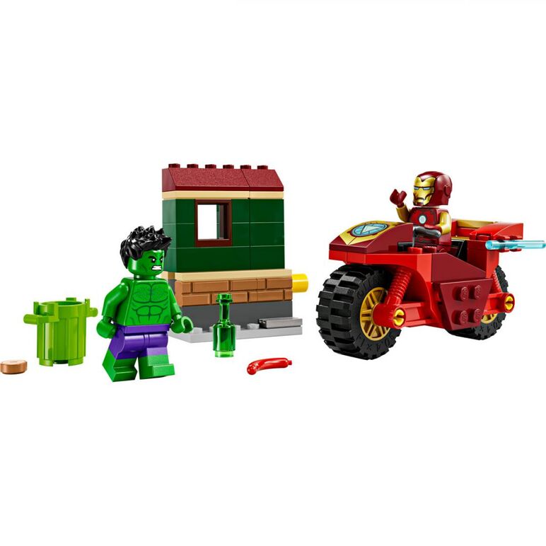 Iron man cu motocicleta si hulk, lego 76287,  Seturi de constructie | electropc.ro