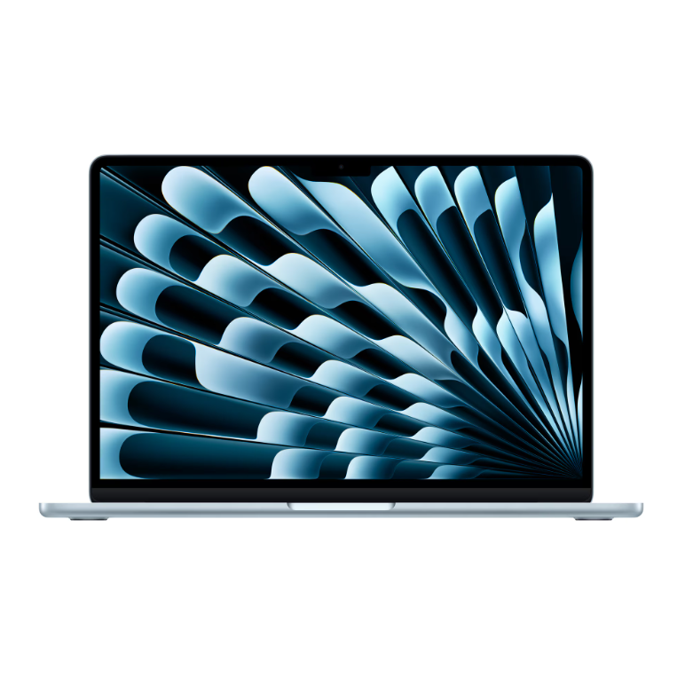 Macbook air 13.6" retina/apple m4 (cpu 10-core, gpu 10-core, neural engine 16-core)/16gb/512gb - sky blue - int kb (2025) 35w usb‑c,  Laptopuri | electropc.ro