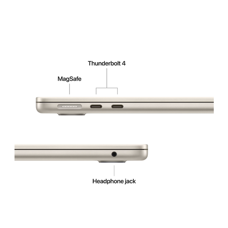 Macbook air 13.6" retina/apple m4 (cpu 10-core, gpu 10-core, neural engine 16-core)/16gb/512gb - starlight - int kb (2025) 35w usb‑c,  Laptopuri | electropc.ro