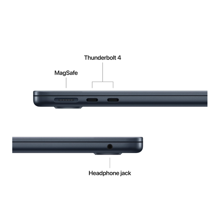 Macbook air 13.6" retina/apple m4 (cpu 10-core, gpu 10-core, neural engine 16-core)/24gb/512gb - midnight - int kb (2025),  Laptopuri | electropc.ro