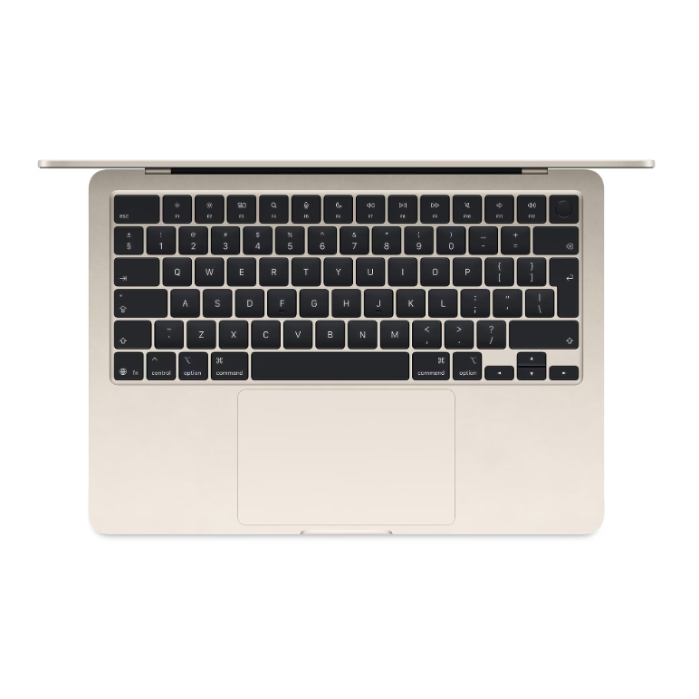 Macbook air 13.6" retina/apple m4 (cpu 10-core, gpu 10-core, neural engine 16-core)/24gb/512gb - starlight - int kb (2025),  Laptopuri | electropc.ro